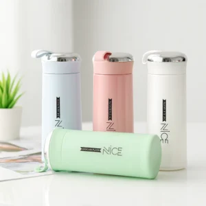 Premium 400ml Vacuum Bottle– Under Glass, Upper Plastic Design