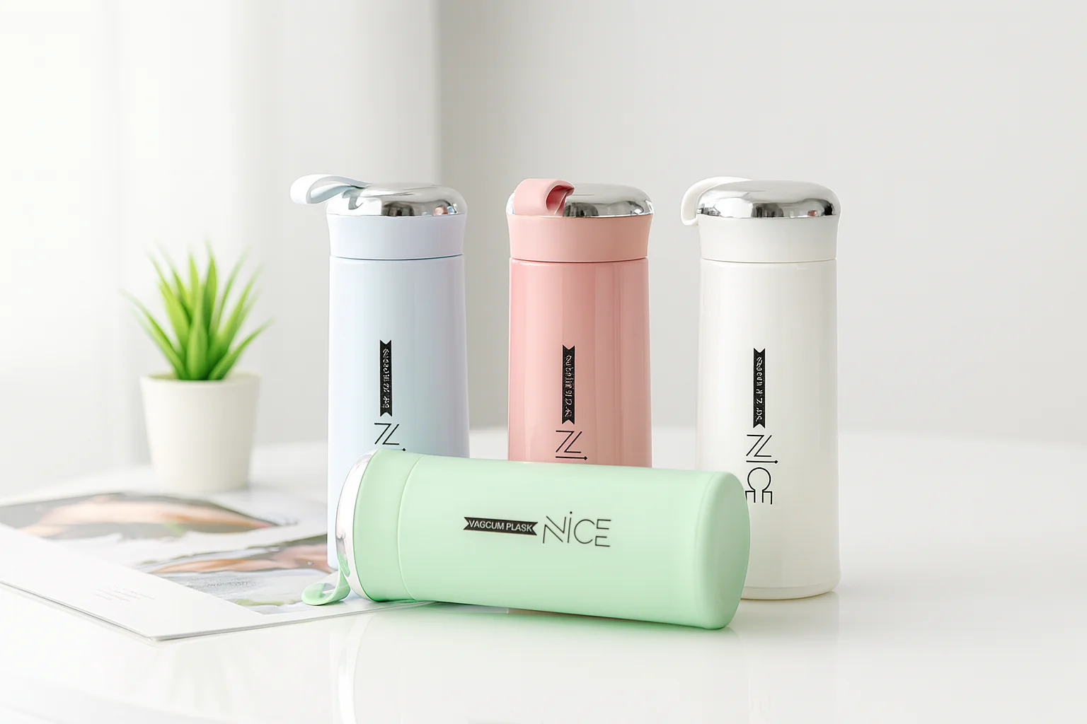 Premium 400ml Vacuum Bottle– Under Glass, Upper Plastic Design