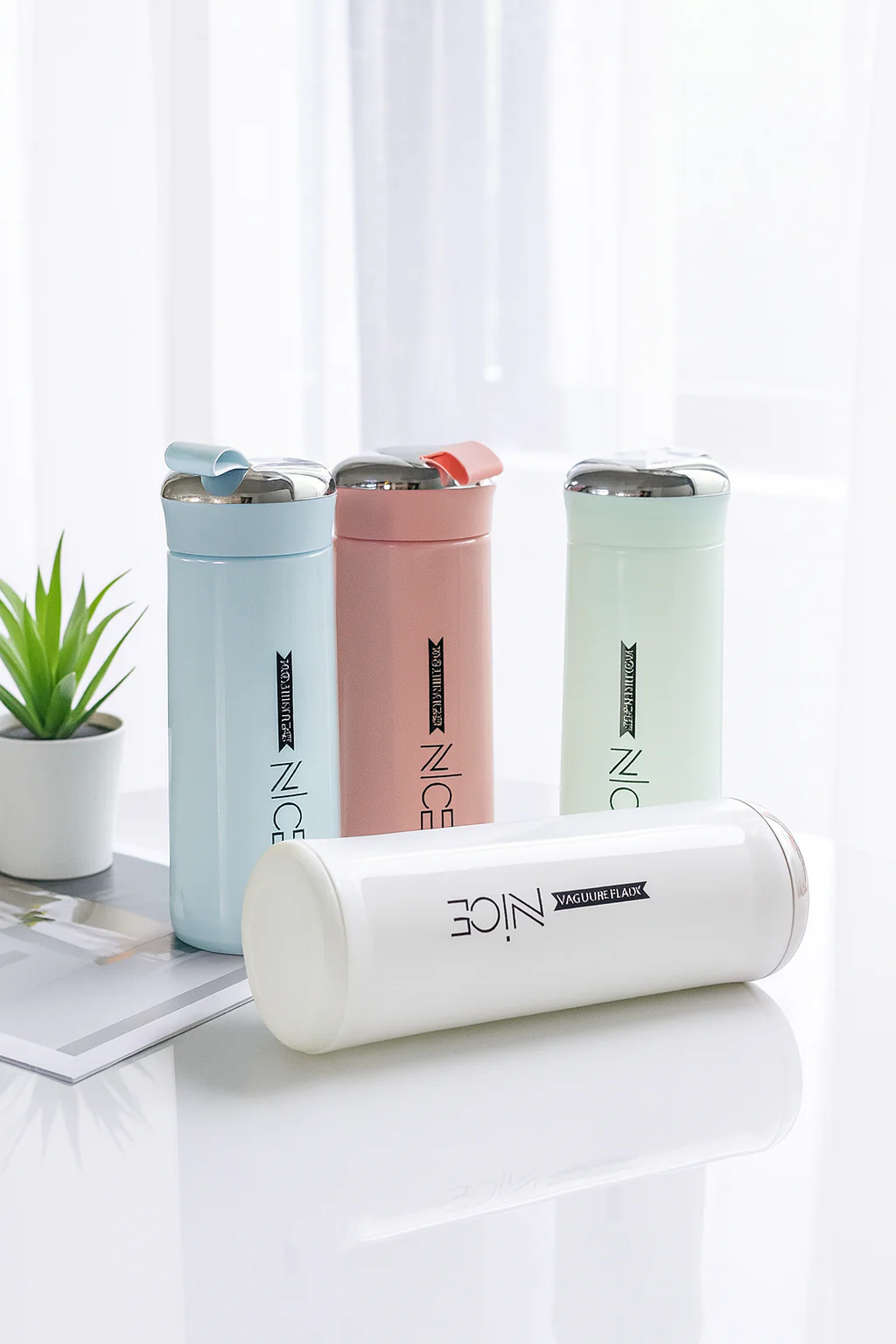 Premium 400ml Vacuum Bottle– Under Glass, Upper Plastic Design