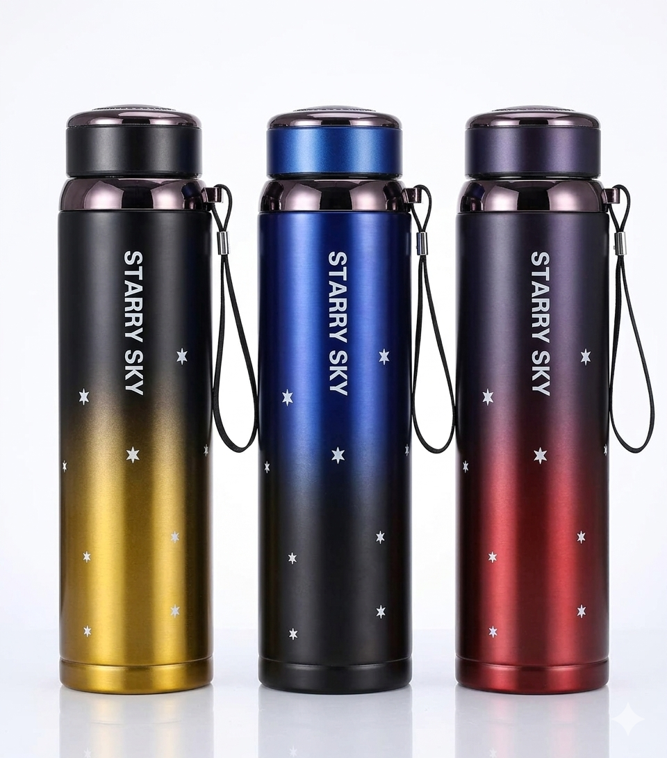 1000ml Stainless Steel Water Bottle | Insulated Leakproof Thermos Bottle for Hot & Cold Drinks