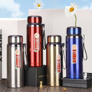 800ml Stainless Steel Water Bottle – Vacuum Insulated Thermos Flask | Hot & Cold Water Bottle for Office & School
