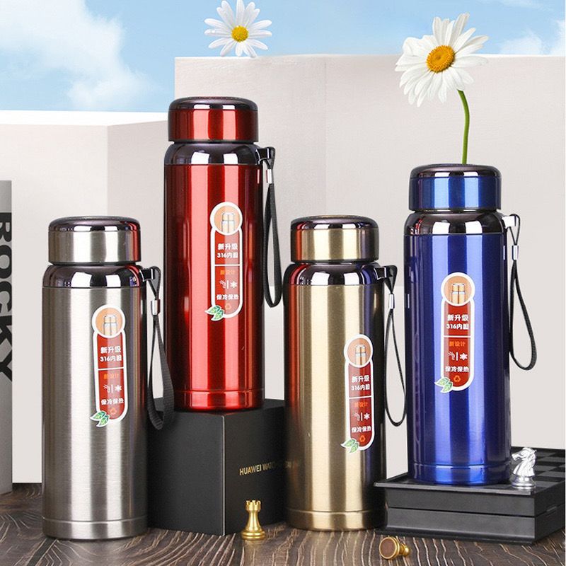 800ml Stainless Steel Water Bottle – Vacuum Insulated Thermos Flask | Hot & Cold Water Bottle for Office & School