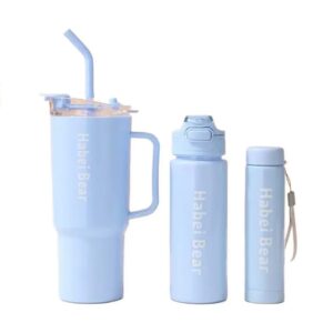 High Quality BPA-Free Plastic Water Bottle Set – Leakproof Reusable Sports Bottles with Straw & Travel Mug