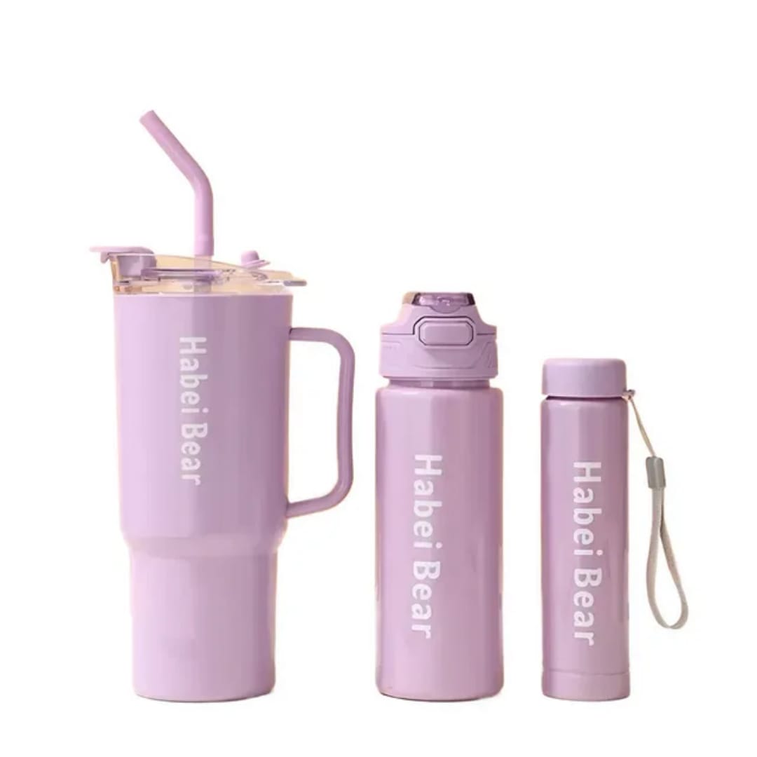 High Quality BPA-Free Plastic Water Bottle Set – Leakproof Reusable Sports Bottles with Straw & Travel Mug