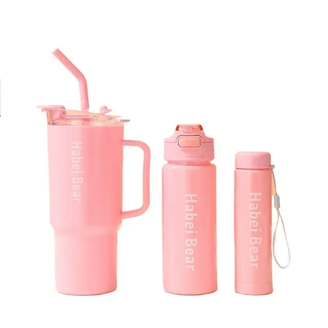 High Quality BPA-Free Plastic Water Bottle Set – Leakproof Reusable Sports Bottles with Straw & Travel Mug