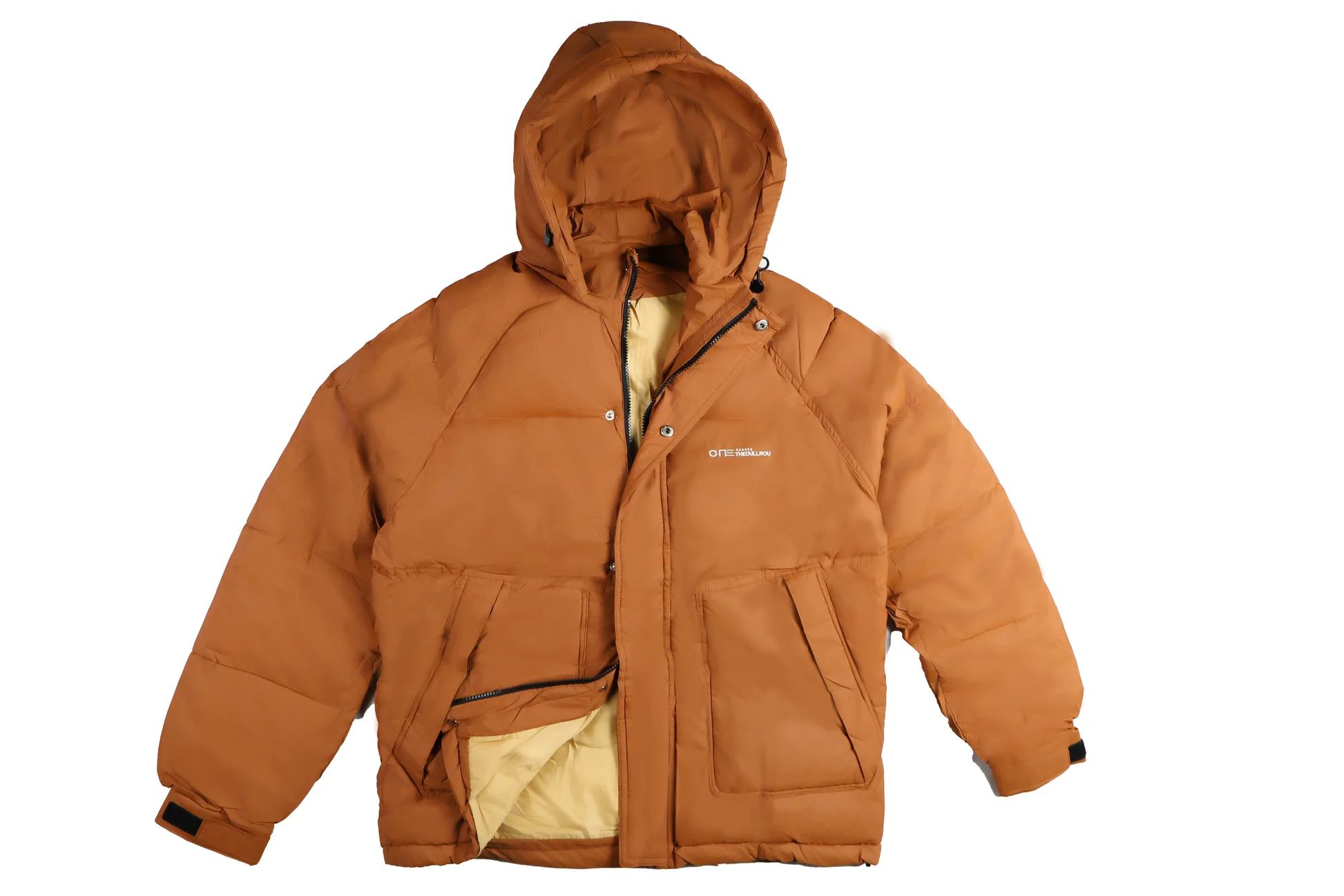 Men’s Rust Brown Puffer Jacket with Hood – Ultra Warm & Stylish Winter Coat