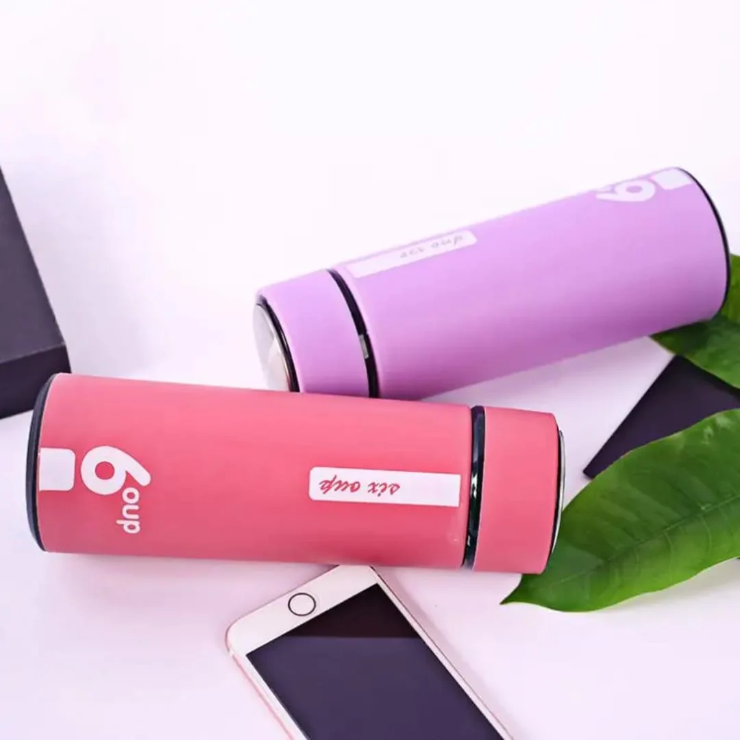 Shangwu 450ml Vacuum Insulated Water Bottle – Hot & Cold Thermos Under Glass Upper Plastic