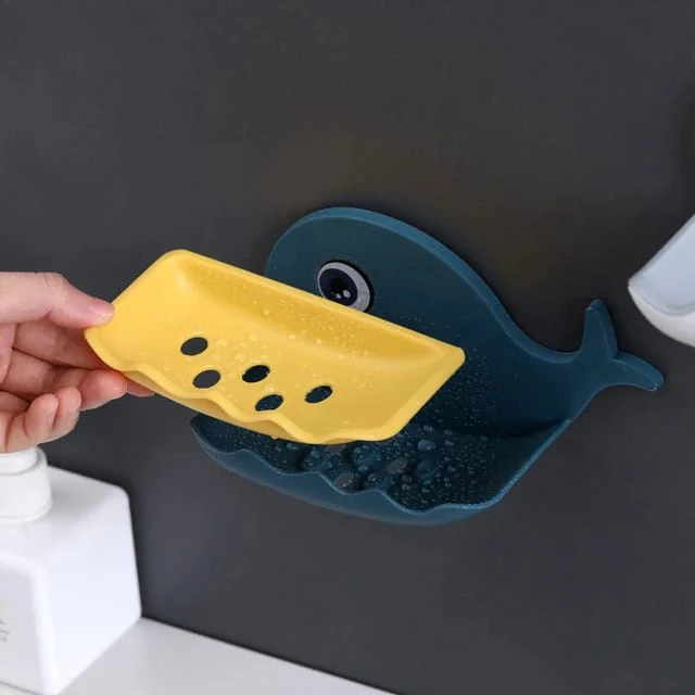 🧼 Cartoon Whale Wall-Mounted Soap Holder