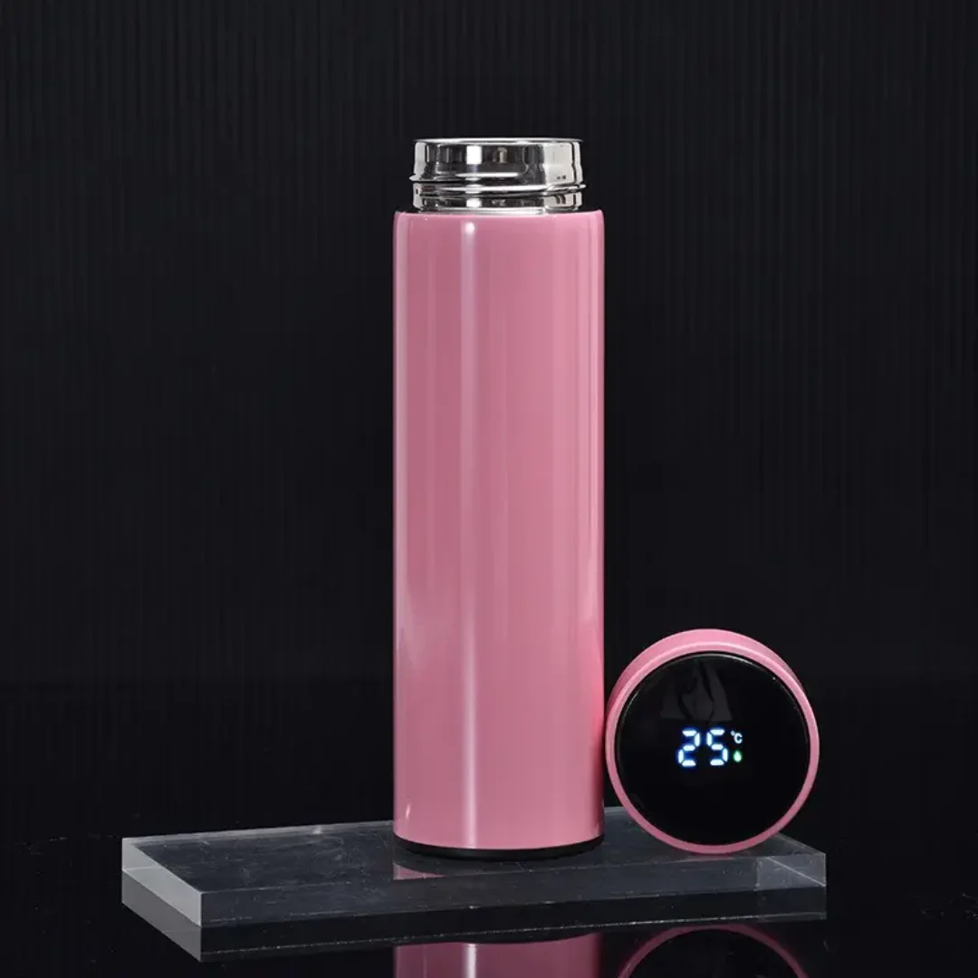 500ml Smart Stainless Steel Water Bottle with Temperature Display – Vacuum Insulated Leakproof Flask