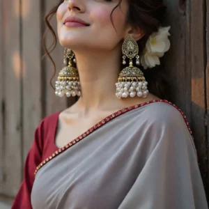 Pearl Jhumka Earrings – Traditional Bridal & Party Wear