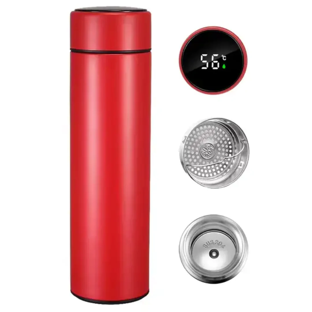 500ml Smart Stainless Steel Water Bottle with Temperature Display – Vacuum Insulated Leakproof Flask