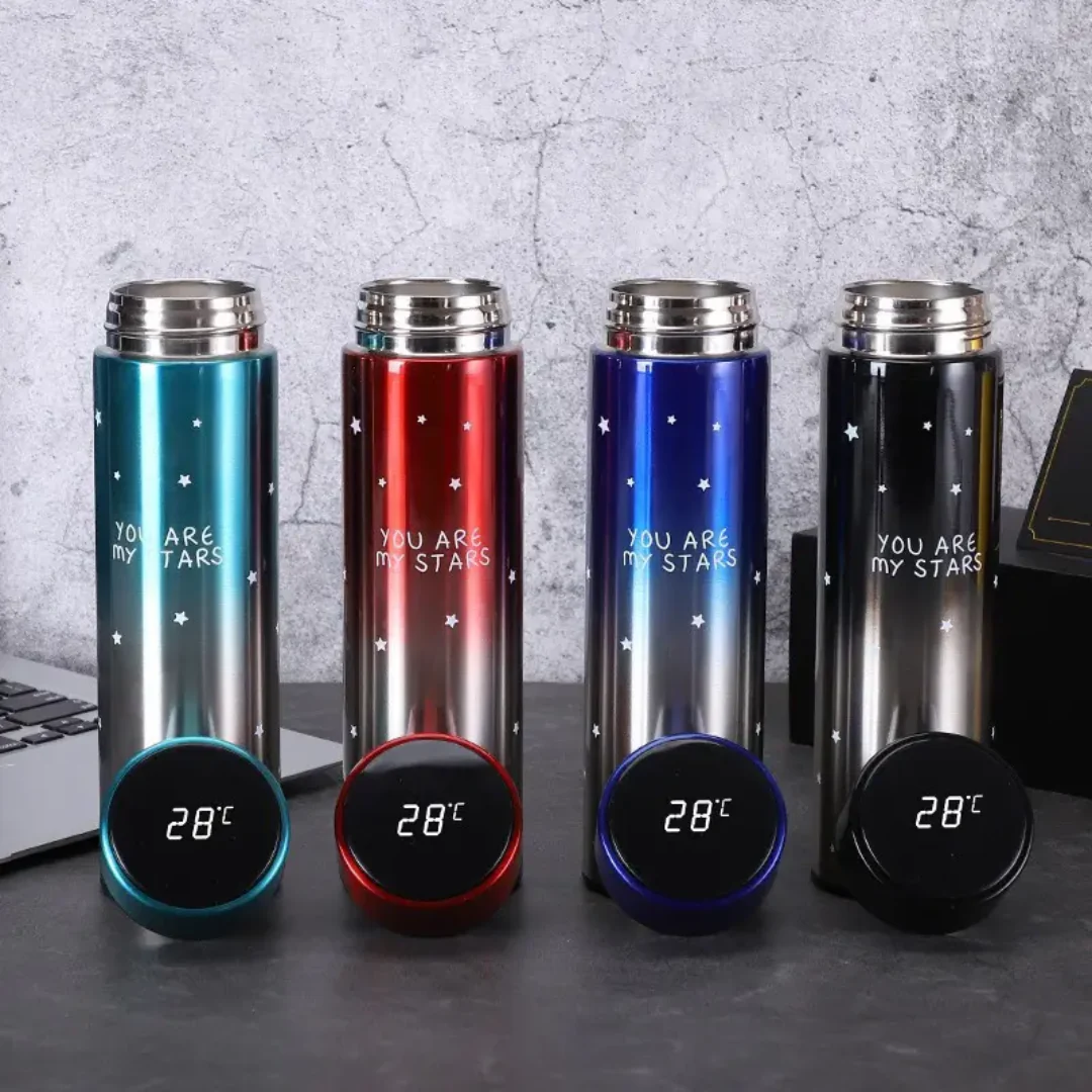 Smart LED Temperature Display 500ml Stainless Steel Vacuum Insulated Water Bottle | Thermos Flask for Hot & Cold Drinks