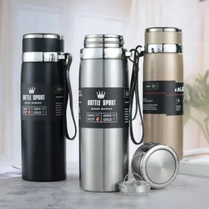800ml Stainless Steel Water Bottle – Vacuum Insulated Hot & Cold Thermos Flask with Leak-Proof