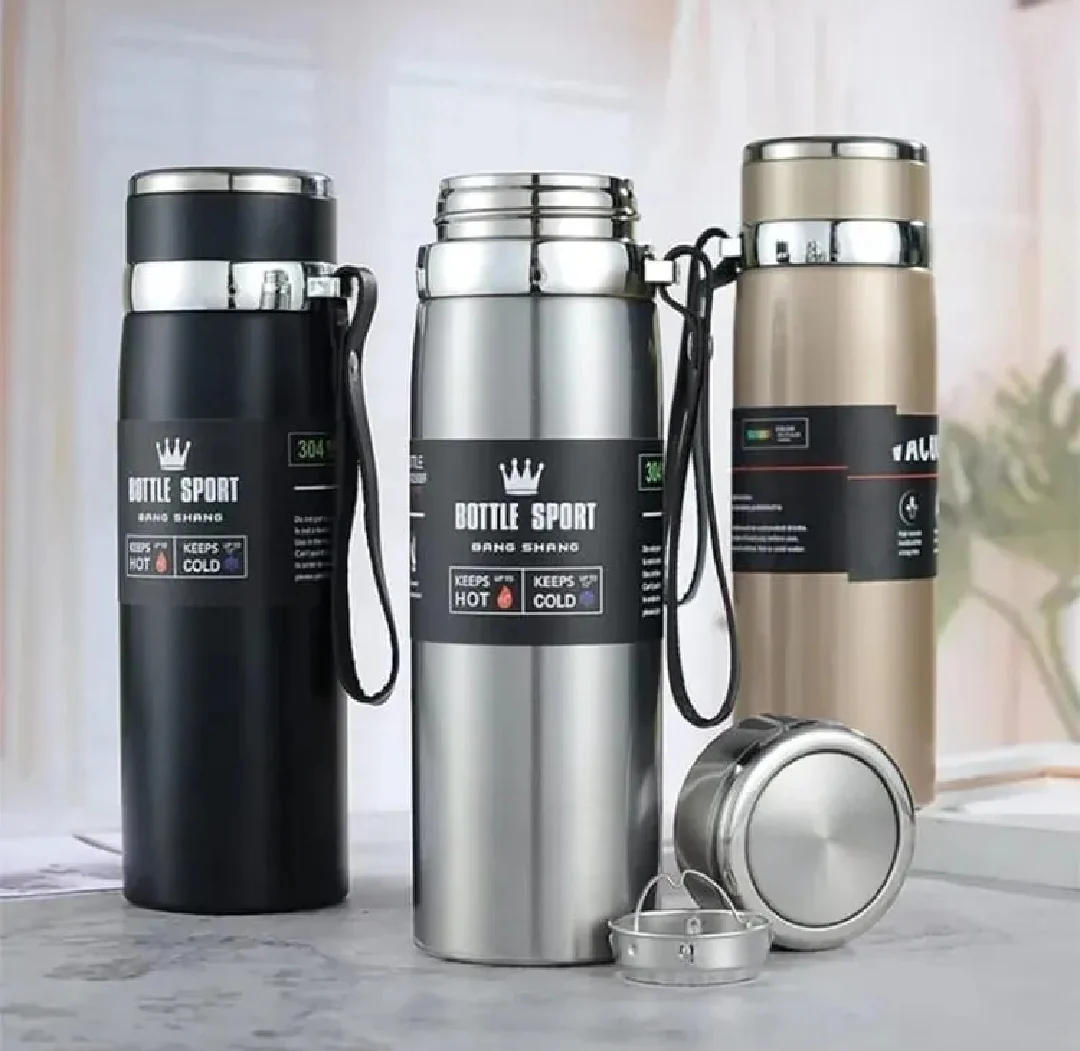 800ml Stainless Steel Water Bottle – Vacuum Insulated Hot & Cold Thermos Flask with Leak-Proof
