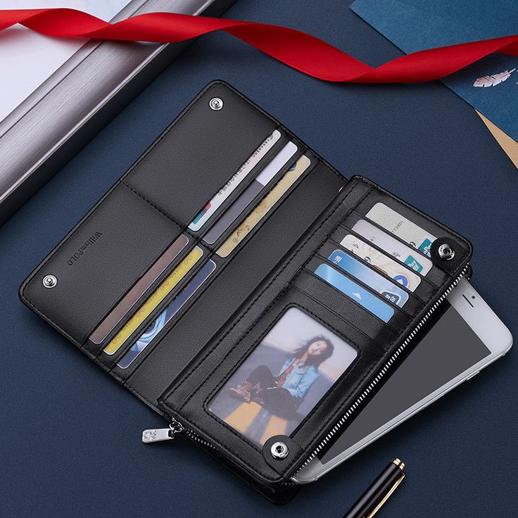 Unisex Long Wallet Purse with Zipper | PU Leather Clutch Bag for Men & Women | Card Holder & Mobile Wallet