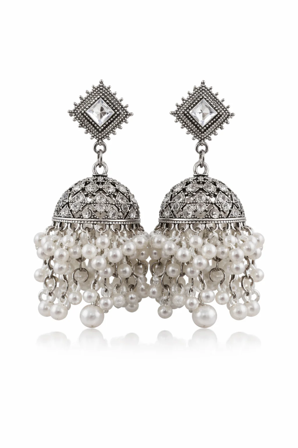 Pearl Jhumka Earrings – Traditional Bridal & Party Wear