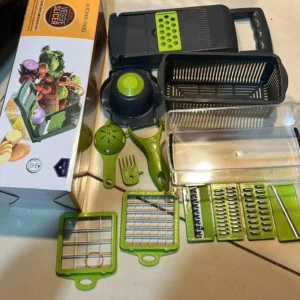 16 in 1 Vegetable Cutter & Slicer – Multifunction Kitchen Chopper with 6 Blades