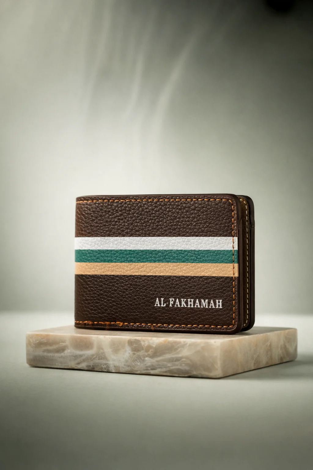 AL-FAKHAMAH Premium Men’s Wallet – Stylish Striped Design